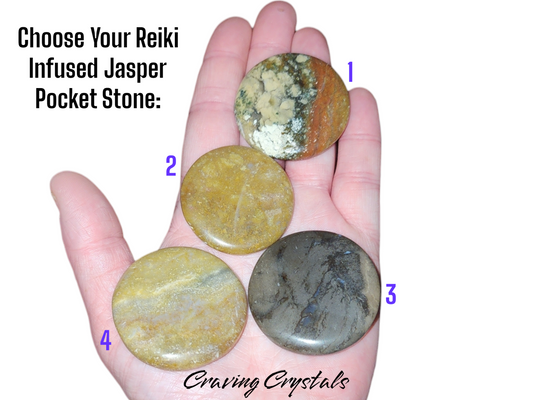 You Choose - Fancy Jasper Polished Pocket Stones | Reiki Infused
