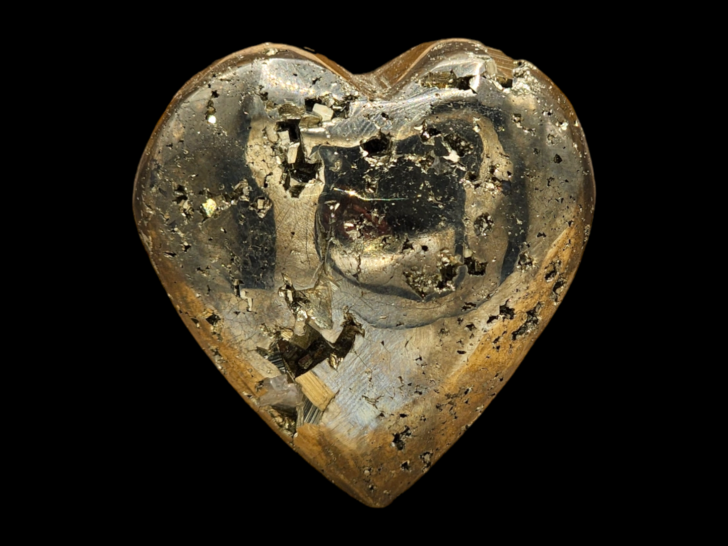 Peru Iron Pyrite Heart - Reiki Charged for Abundance and Manifestation