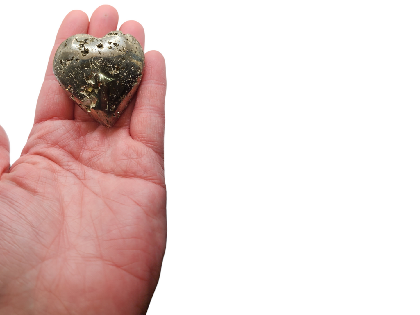 Peru Iron Pyrite Heart - Reiki Charged for Abundance and Manifestation