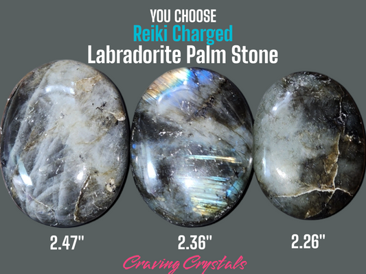 You Choose - Labradorite Palm Stone - Reiki Infused