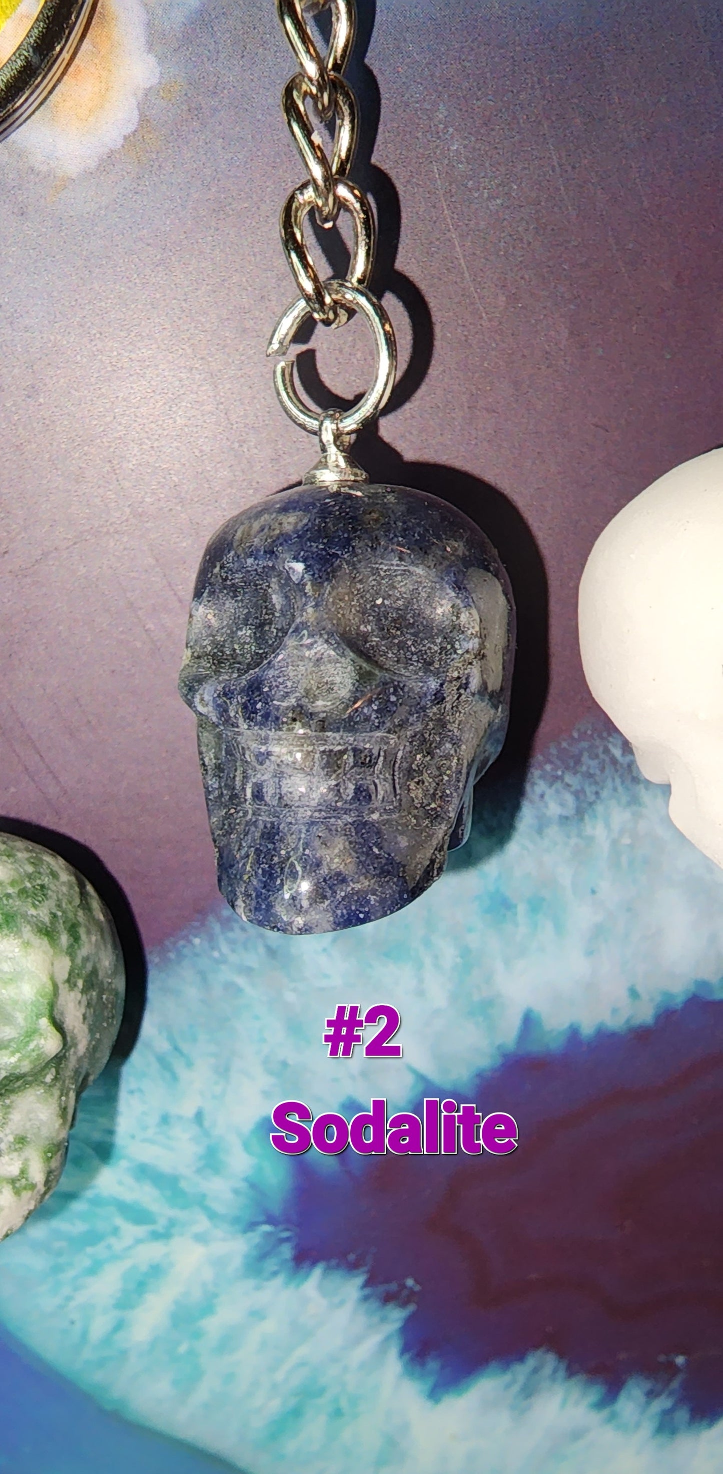 Genuine Crystal Skull Keychains - Reiki Charged