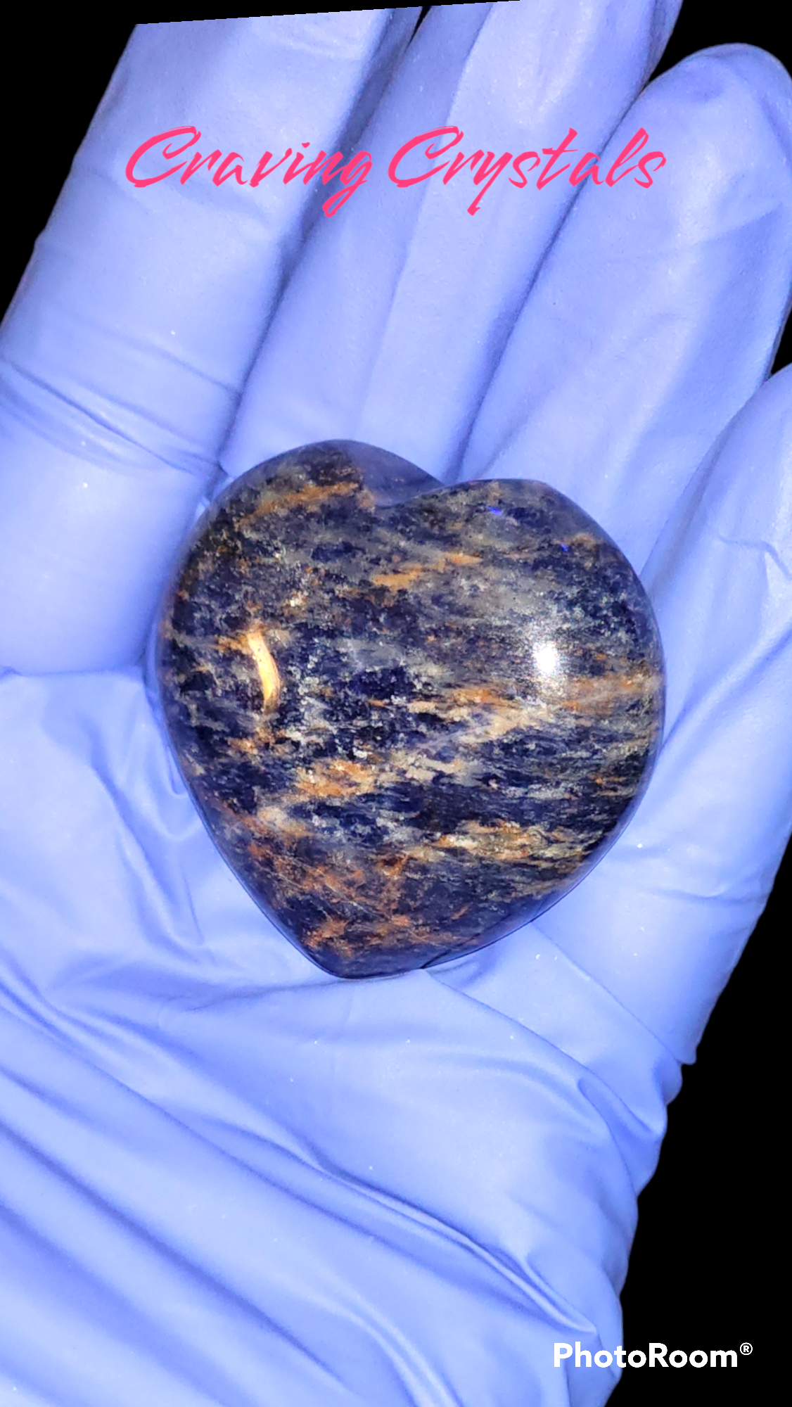 Sodalite Crystal Puffy Heart 1.5"avg | Reiki Charged | Handcrafted Polished Gemstone Heart | Home Decor