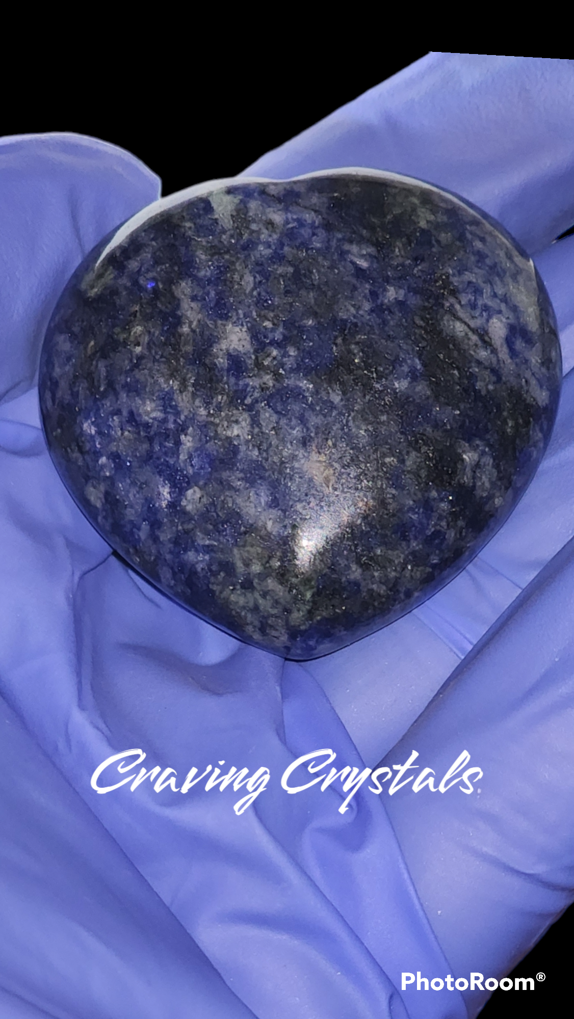 Sodalite Crystal Puffy Heart 1.5"avg | Reiki Charged | Handcrafted Polished Gemstone Heart | Home Decor