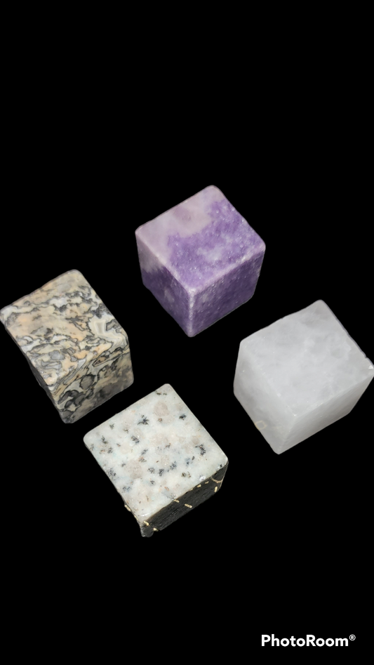 Hand-Carved Crystal Cubes | Reiki Charged | You Choose