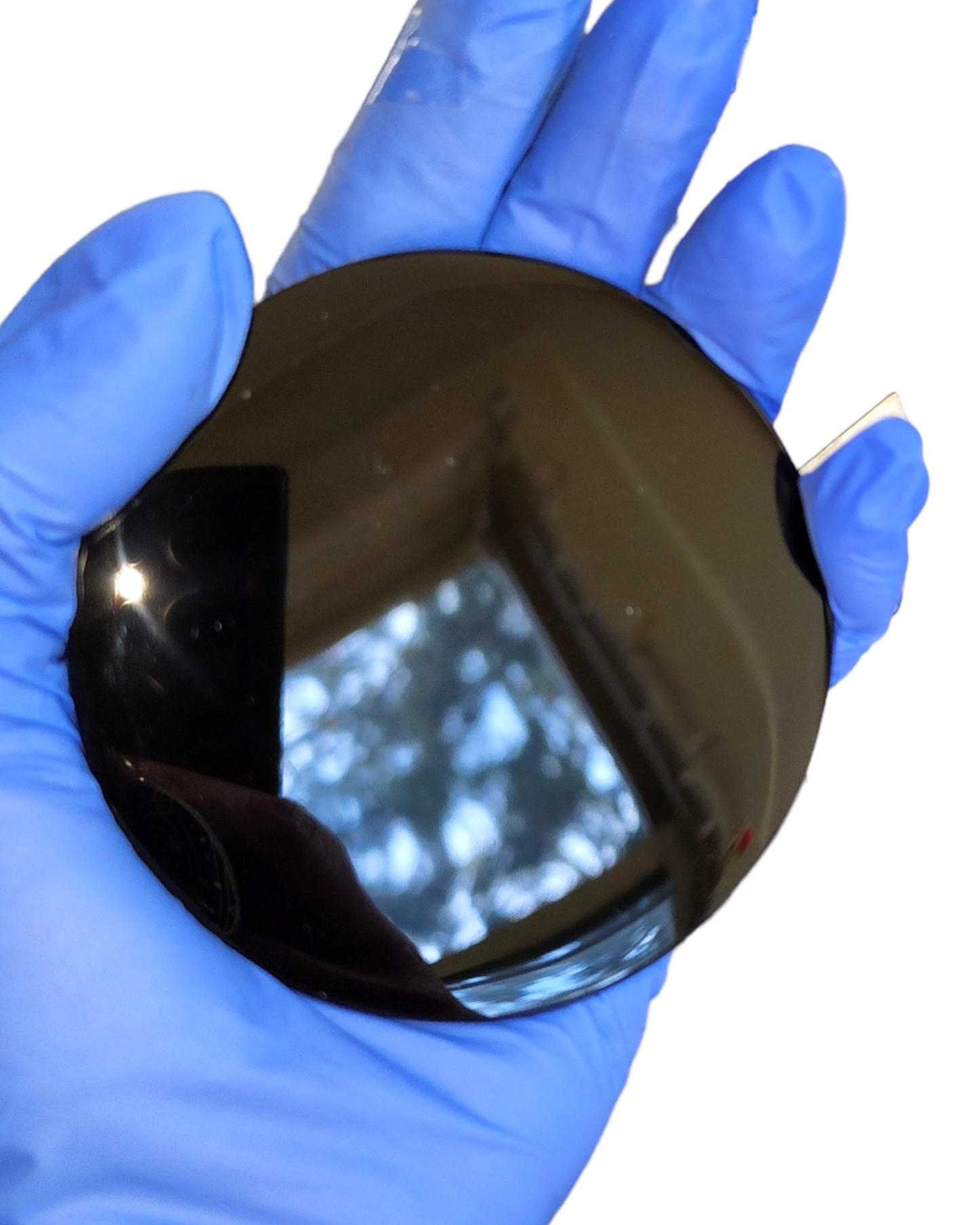 Small Black Obsidian Round Mirror 2.5" | Reiki Infused
