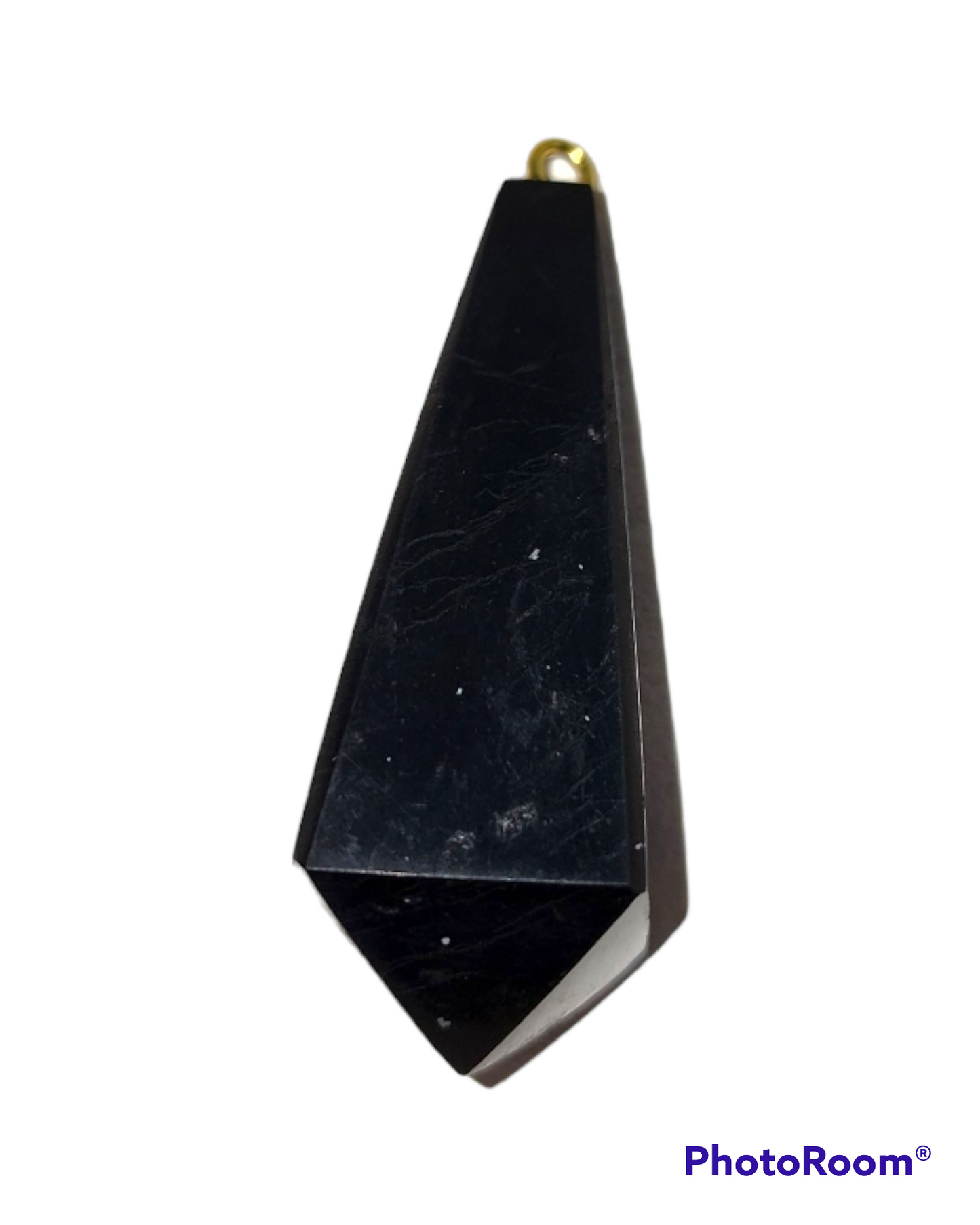 Russian Shungite Crystal Pendulum Pendant - Reiki Infused