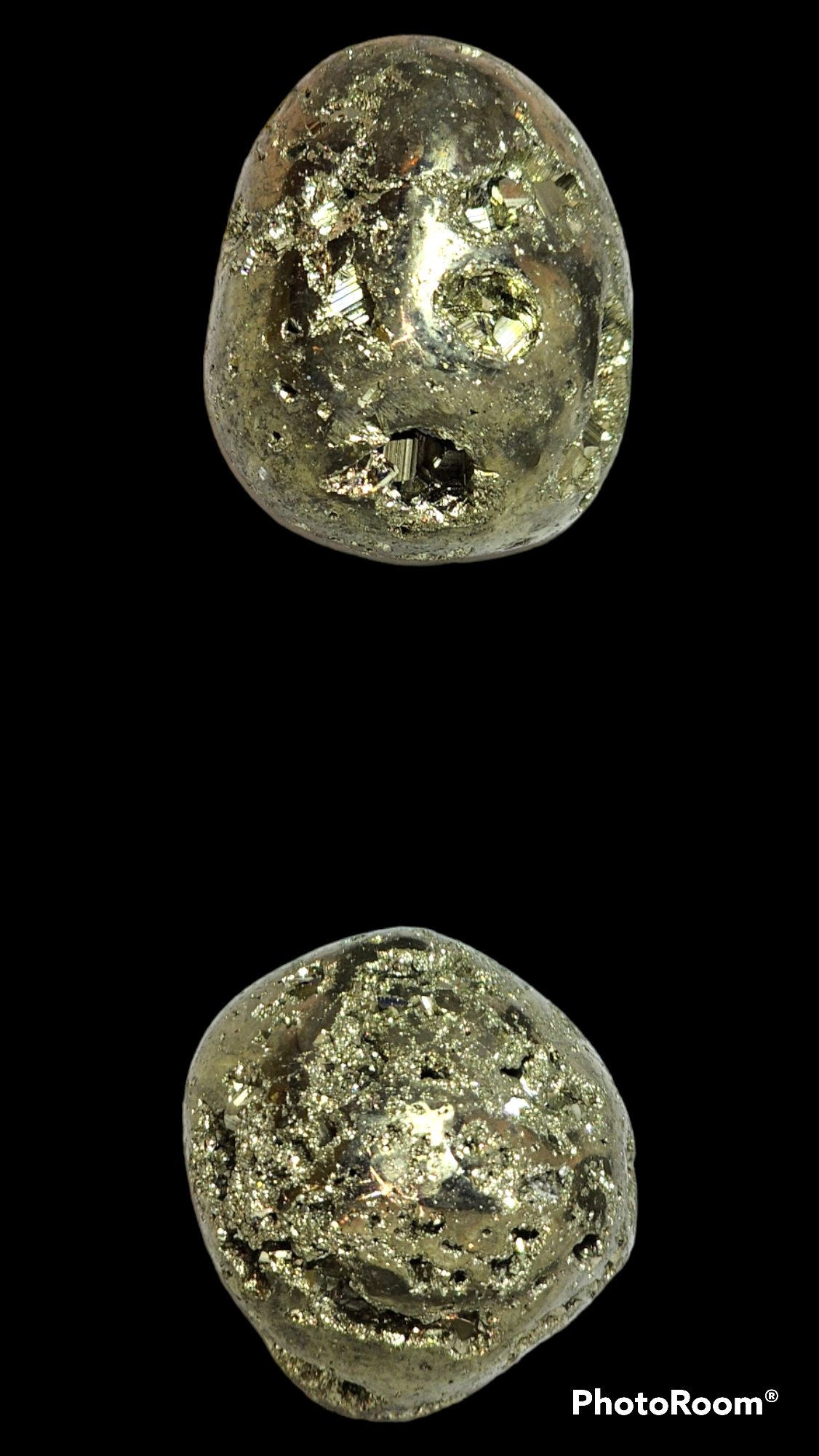 Peru Iron Pyrite 'Fools Gold' Tumbled Crystal 25-35mm - Reiki Infused
