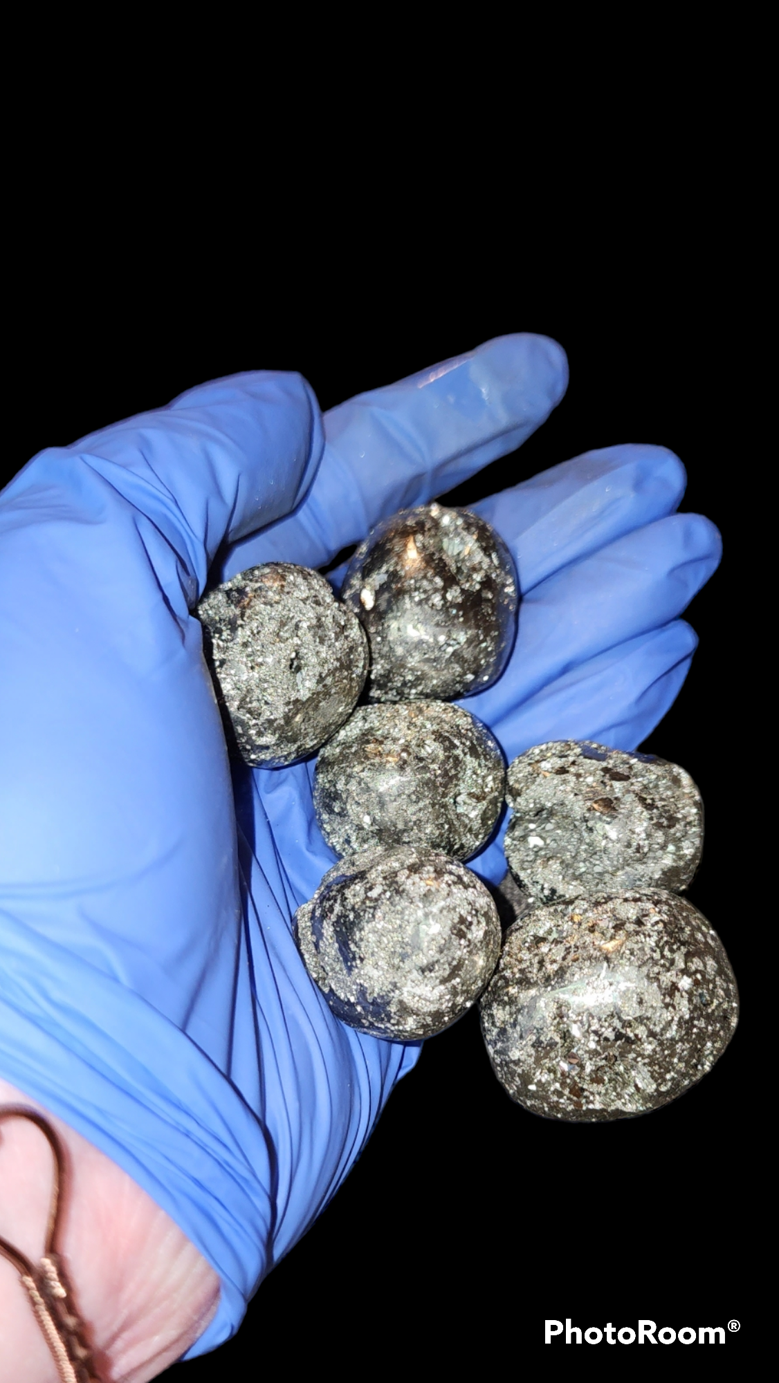Peru Iron Pyrite 'Fools Gold' Tumbled Crystal 25-35mm - Reiki Infused