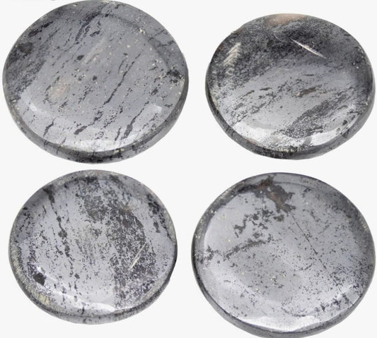Hematite Polished Pocket Stones / 1.5" Avg Reiki Infused