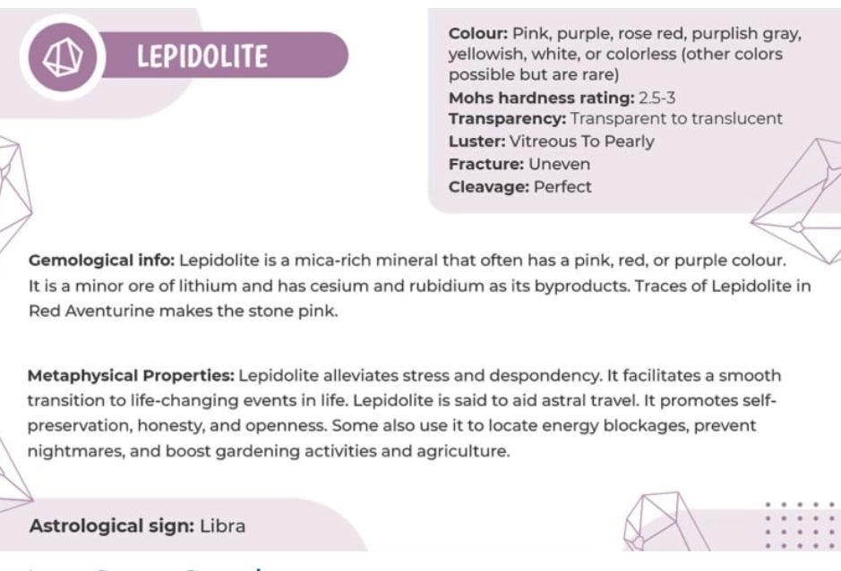 Lepidolite - Tumbled Gemstone Keychain - Reiki Infused
