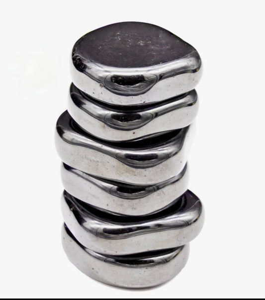 6pc. Magnetic HMT Hematite Tumbled 1lb lot/ 2" Avg - Reiki Infused