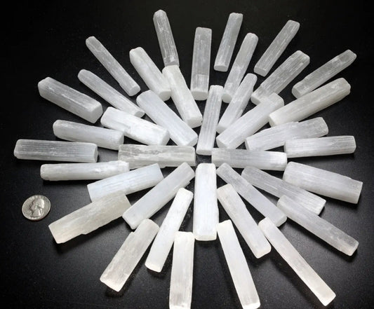 Natural Selenite Sticks / 3.5"-4" Long - Reiki Infused