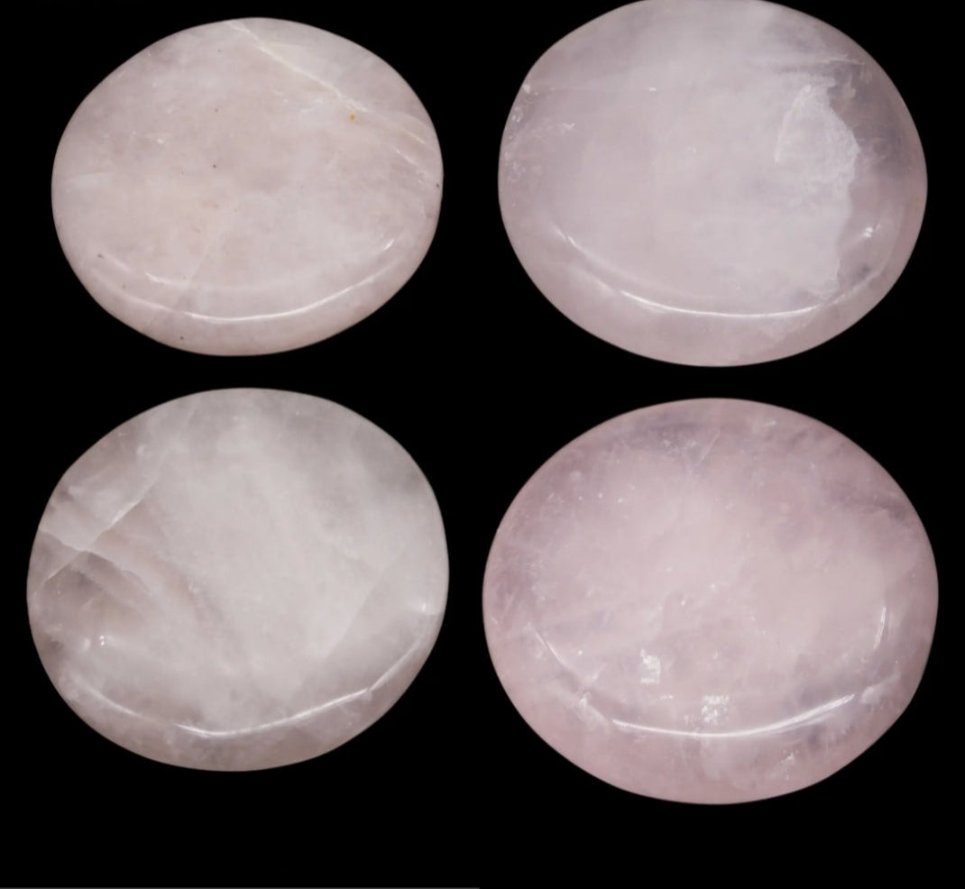 Rose Quartz Polished Pocket Stones / 1.5" Avg - Reiki Infused