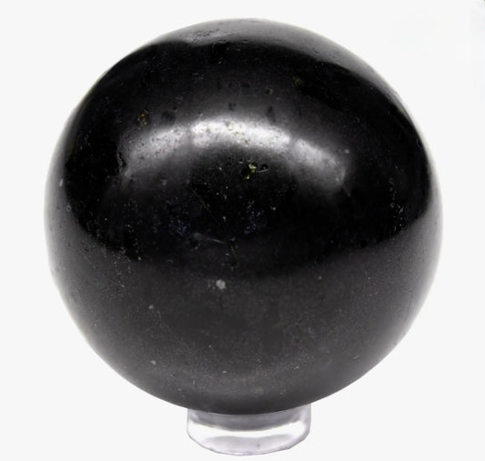Black Tourmaline Gemstone Sphere / 40-50mm Avg / Reiki Infused